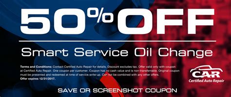 Service Specials and Coupons